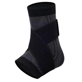 Manguito de compresion para fascitis plantar en color negro con correa ajustable